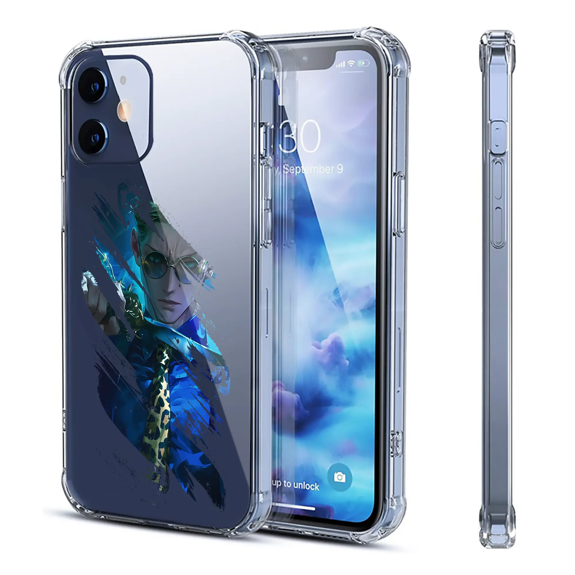 呪術廻戦 グッズ,七海 建人 - IPhone 12シリーズ対応 ・ 透明スマホケース ・ クリアソフトケース ・ TPU素材 ・ 耐衝撃 ・ 高密着 ・ 防汚 防指紋 ・ 簡単着脱